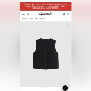 Like new Madewell vest top